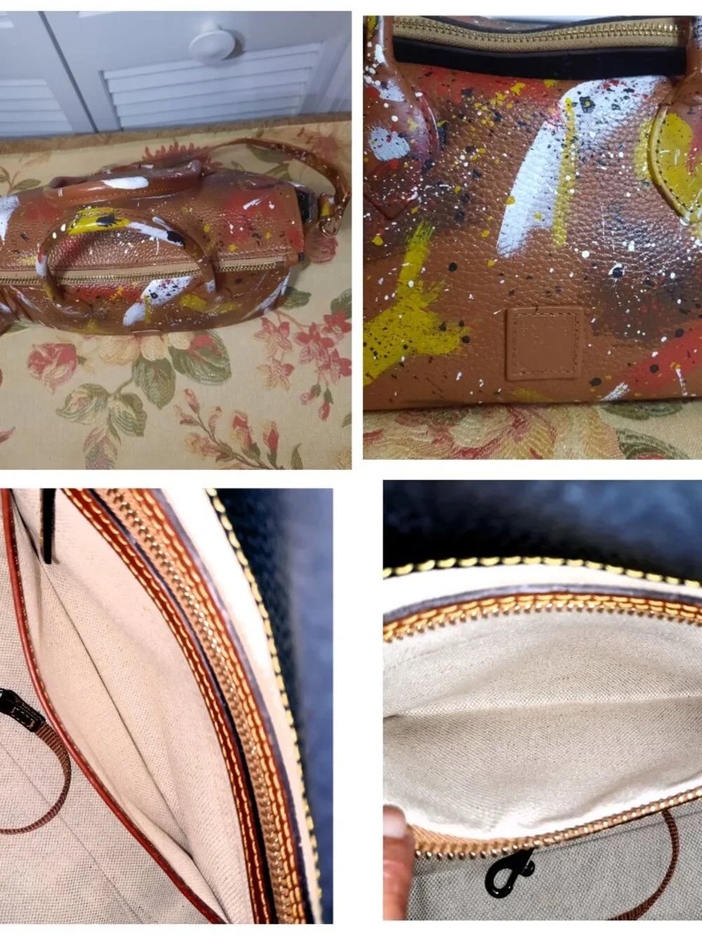 Dooney & Bourke Dipinta Inspired Hand Painted Satchel Cross Listed. - Picture 16 of 16